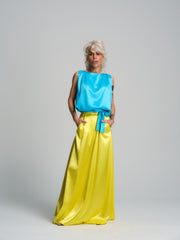 Blue Bow-Detail Top