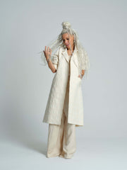 Plaid Linen-Blend Jacket