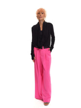 Pink Mid-Rise Wide-Leg Pants