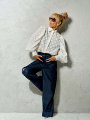 Denim Wide-Leg Jeans