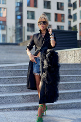 Black Tulle Detail Blazer