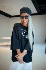 Black Oversized Graphic T-Shirt