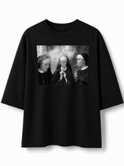 Black Oversized Graphic T-Shirt – "Holy Smoke"