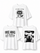 Set of Three Oversized Graphic T-Shirts