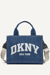 HADLEE SMALL DENIM LOGO TOTE