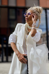 Off-white Tulle Detail Blazer