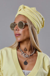 Yellow Turban Hat