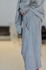 Grey Draped Harem Shorts