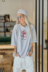 Grey Oversized Graphic T-Shirt