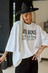 Oversized Graphic T-Shirt – Free Hugs