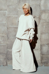 Soft Ecru Cotton-Blend Loungewear Set