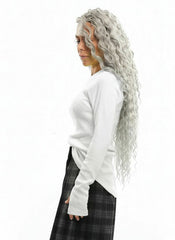 White Rib-Knit Top