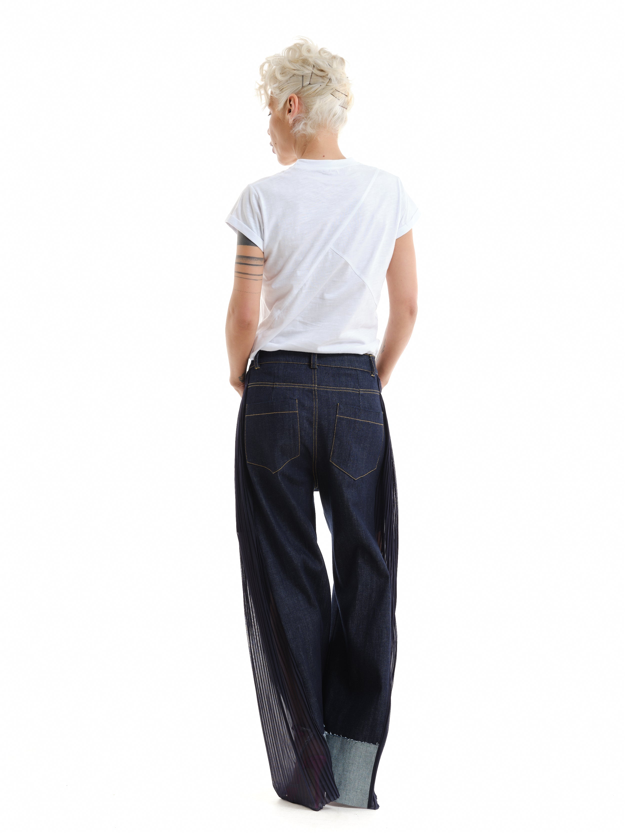 Tulle Panel Jeans
