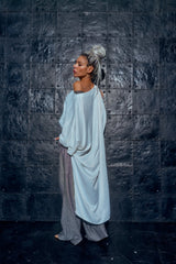 Off-The-Shoulder Maxi Tunic in White