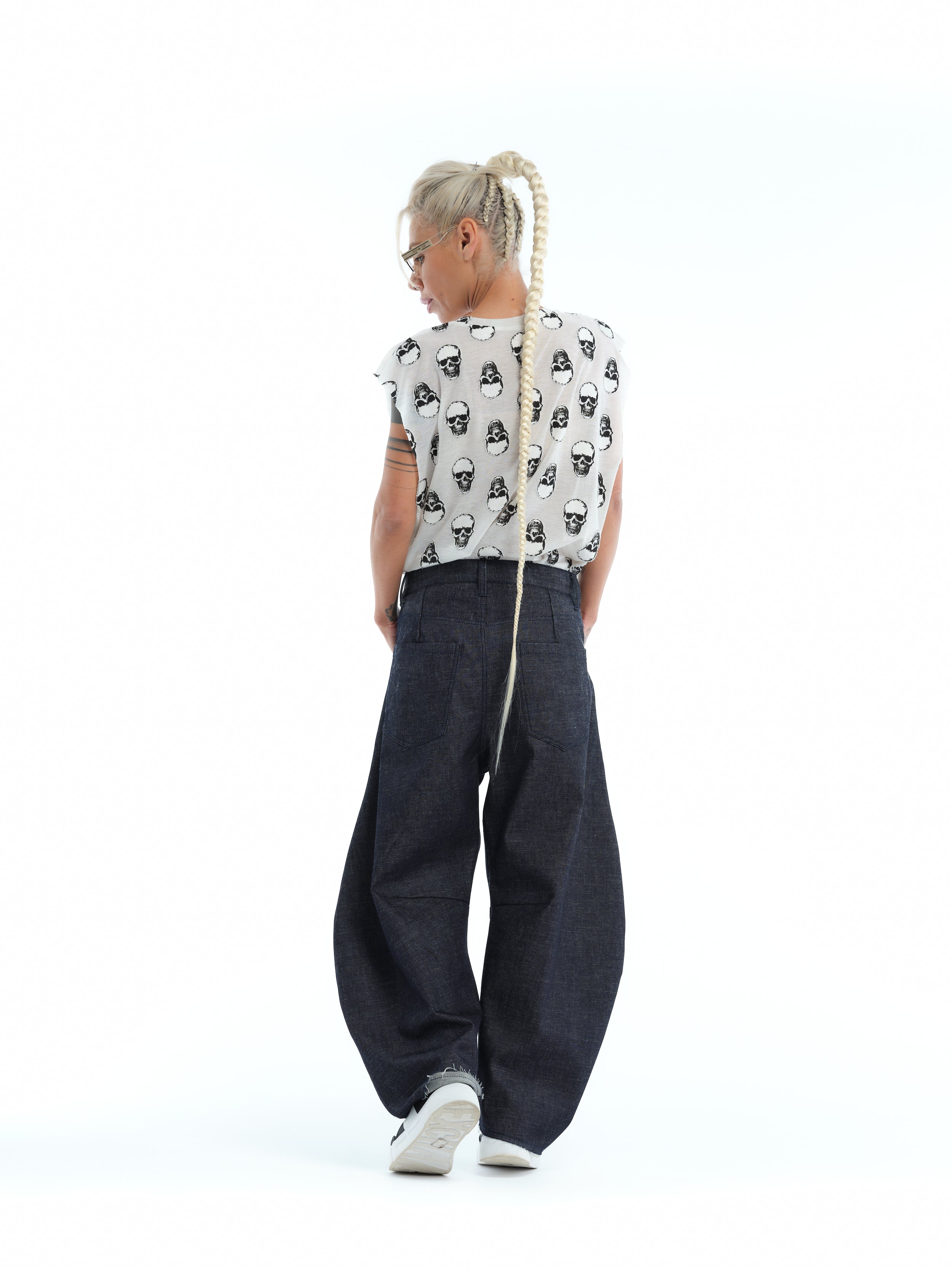 Relaxed Wide-Leg Indigo Jeans