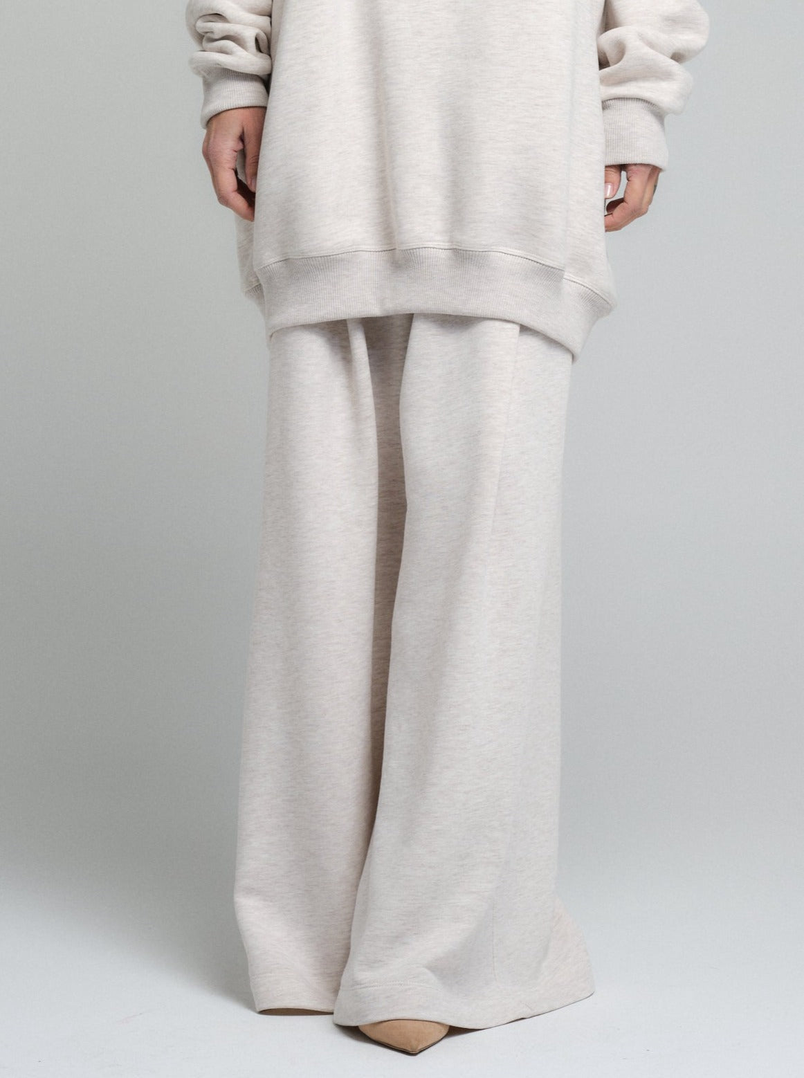 Soft Ecru Cotton-Blend Loungewear Set