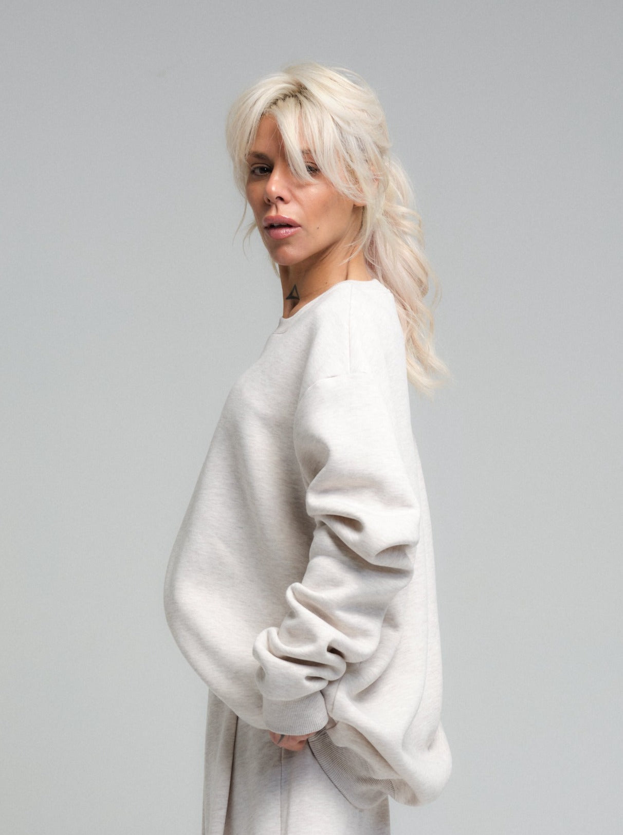 Soft Ecru Cotton-Blend Loungewear Set