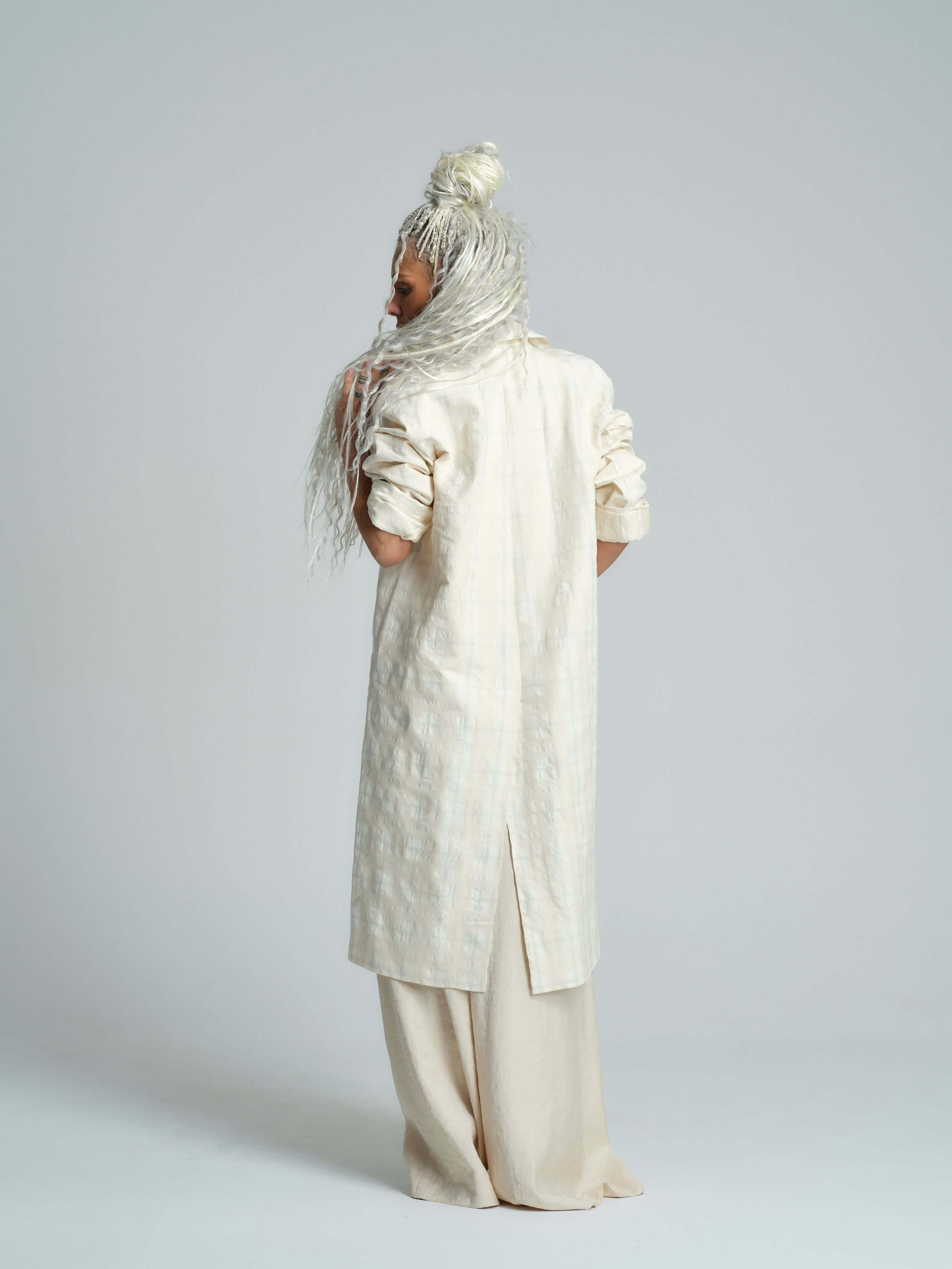 Plaid Linen-Blend Jacket