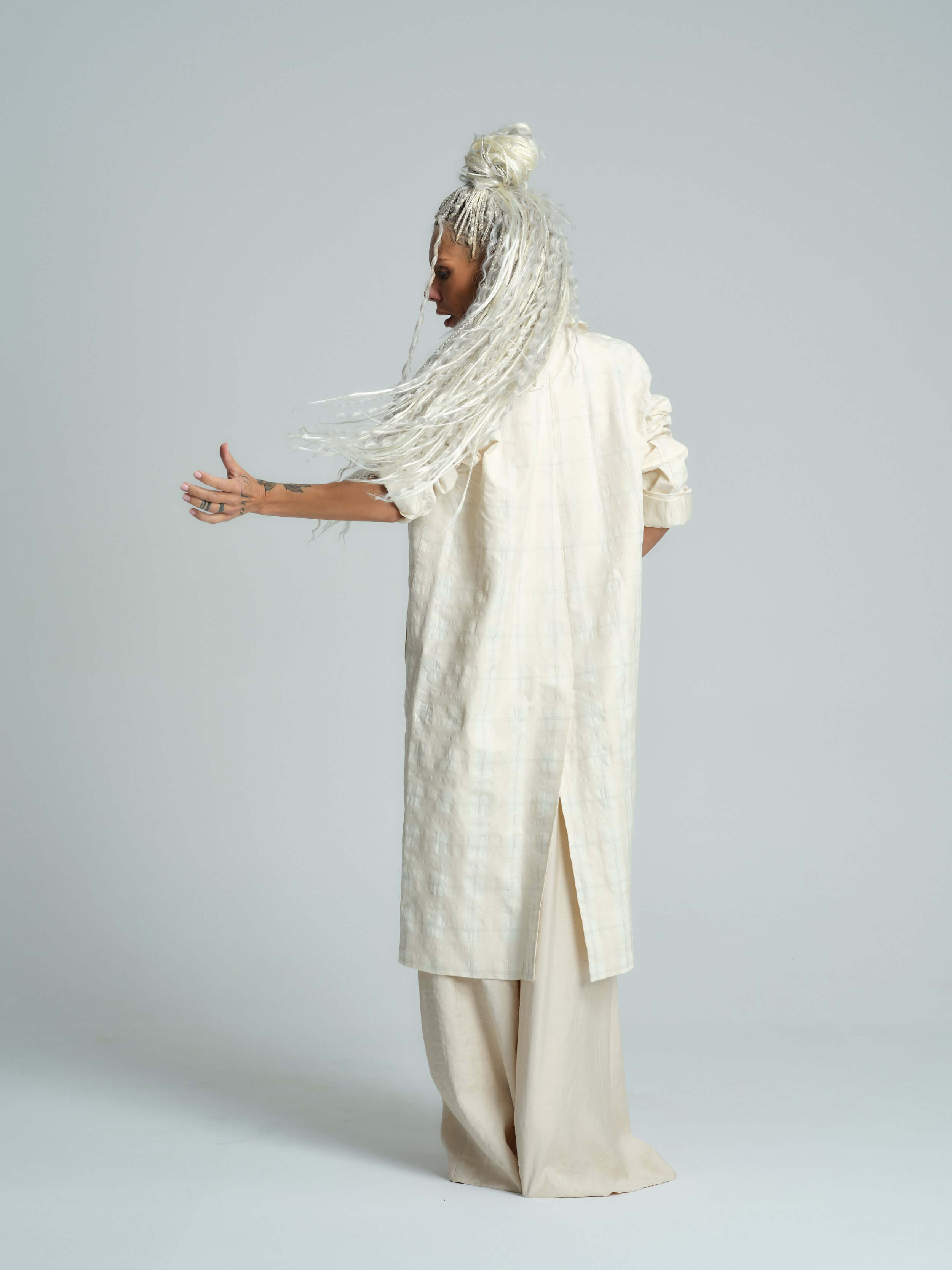 Plaid Linen-Blend Jacket