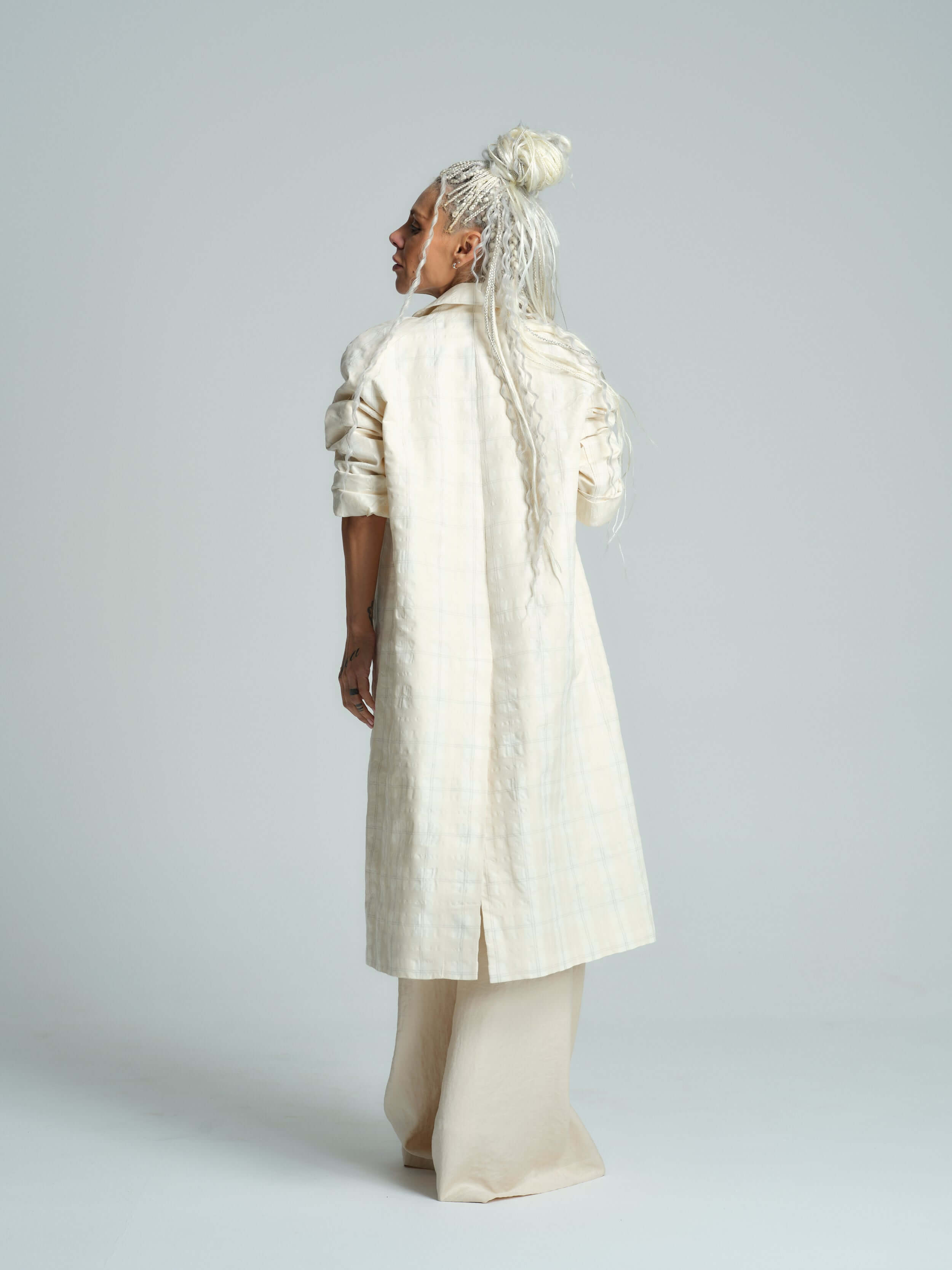 Plaid Linen-Blend Jacket