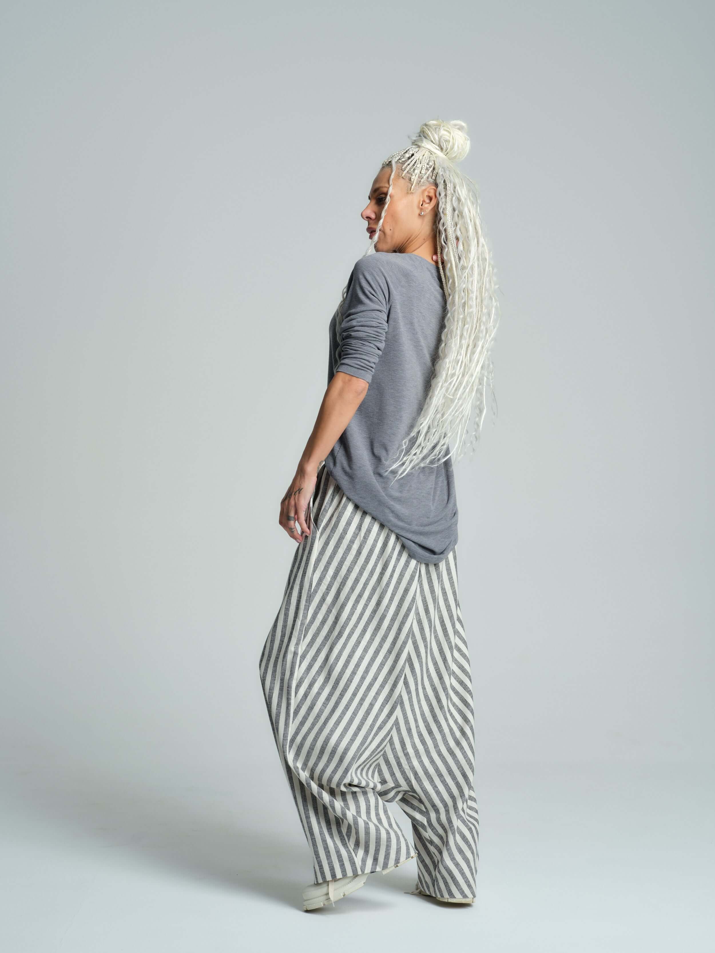 Long-Sleeved Cotton-Blend Top