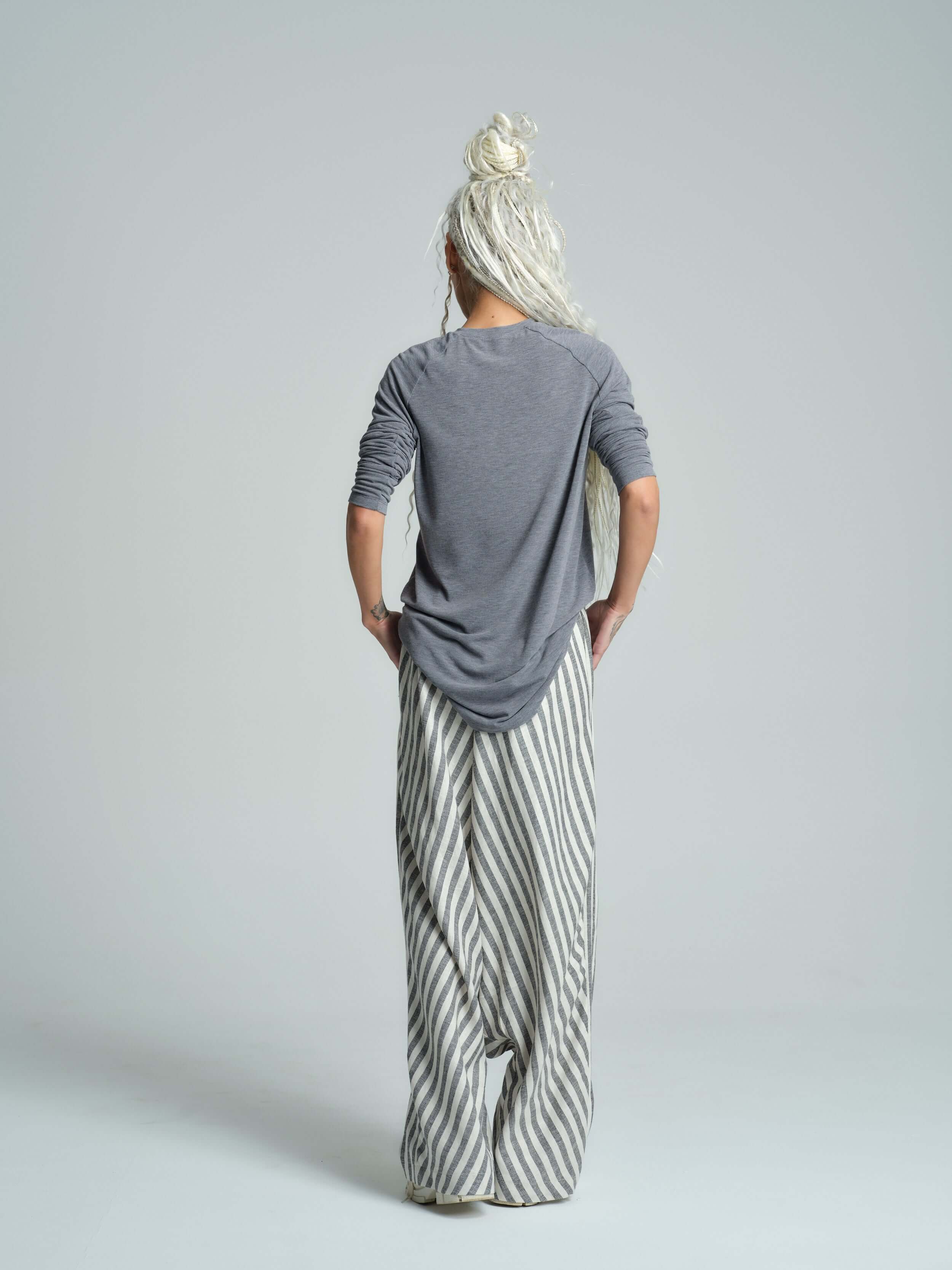 Long-Sleeved Cotton-Blend Top