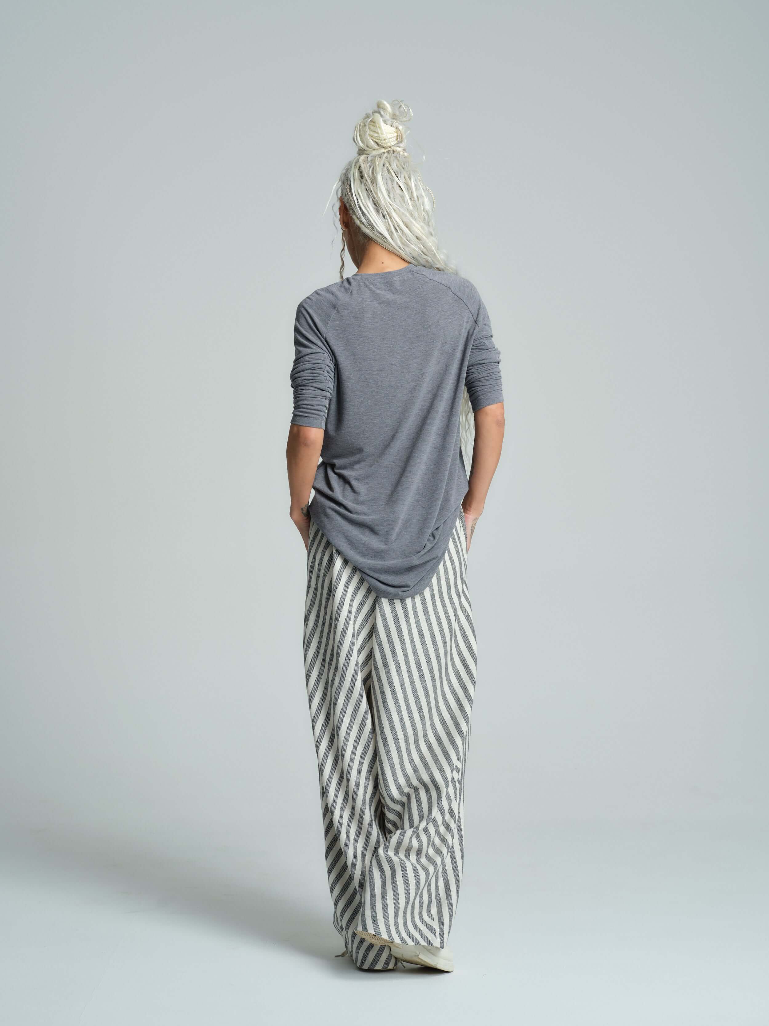 Long-Sleeved Cotton-Blend Top