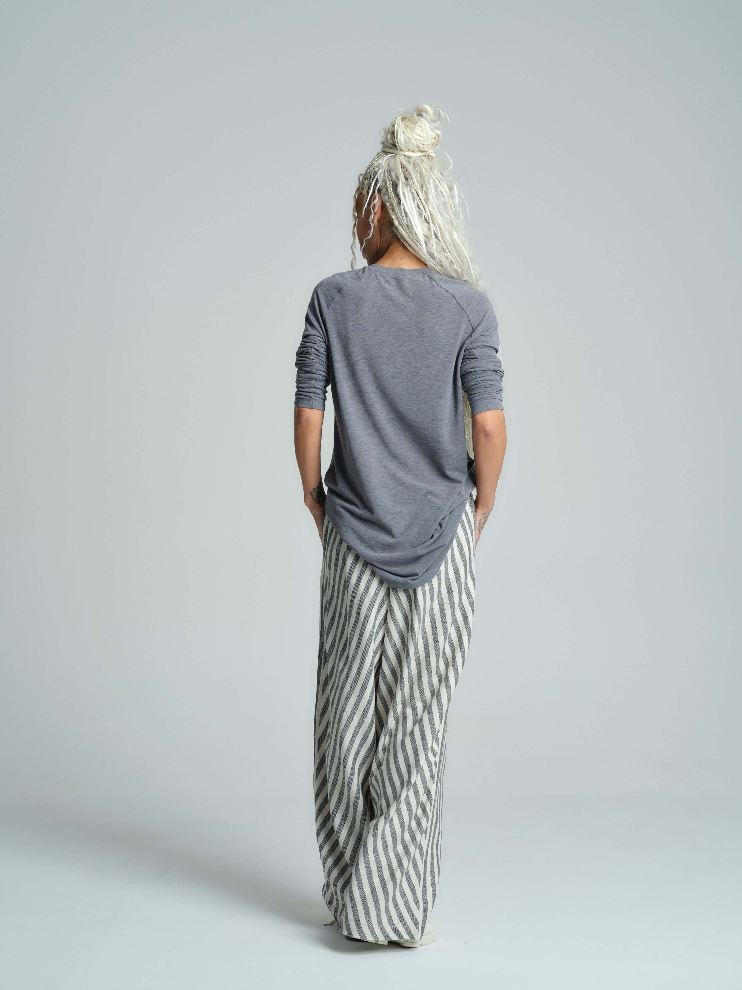 Long-Sleeved Cotton-Blend Top