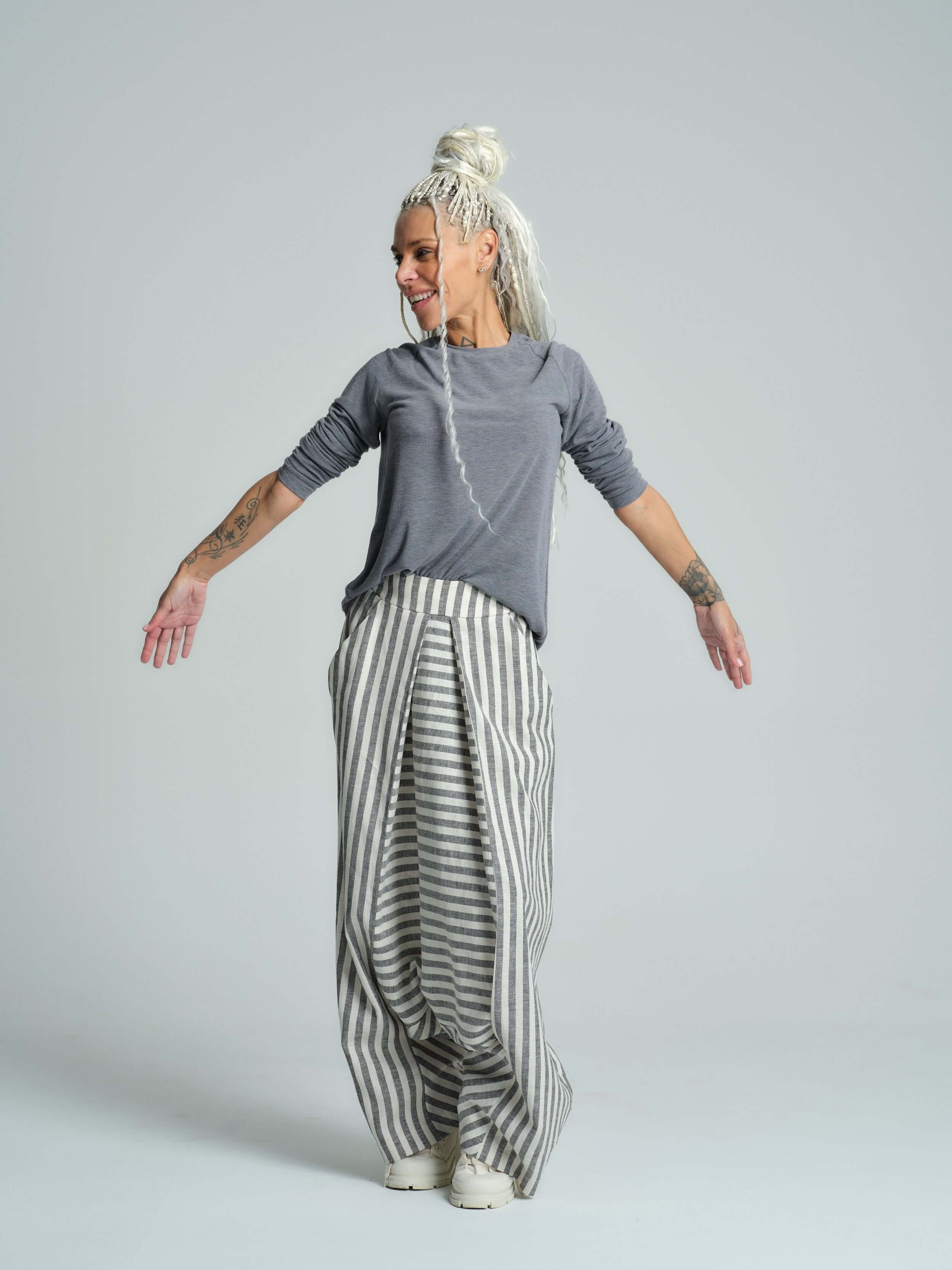 Long-Sleeved Cotton-Blend Top
