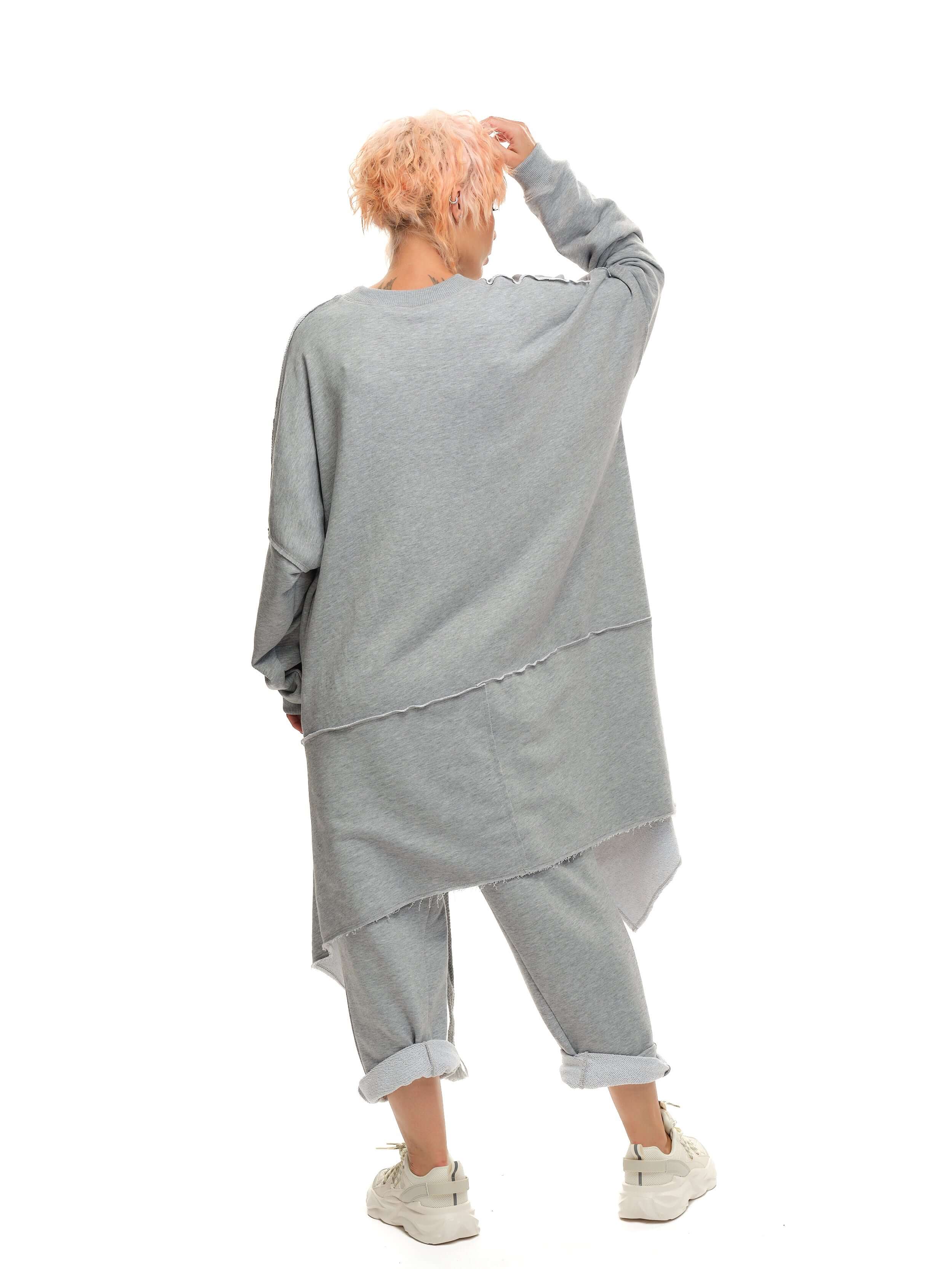 Asymmetric Grey Activewear Set