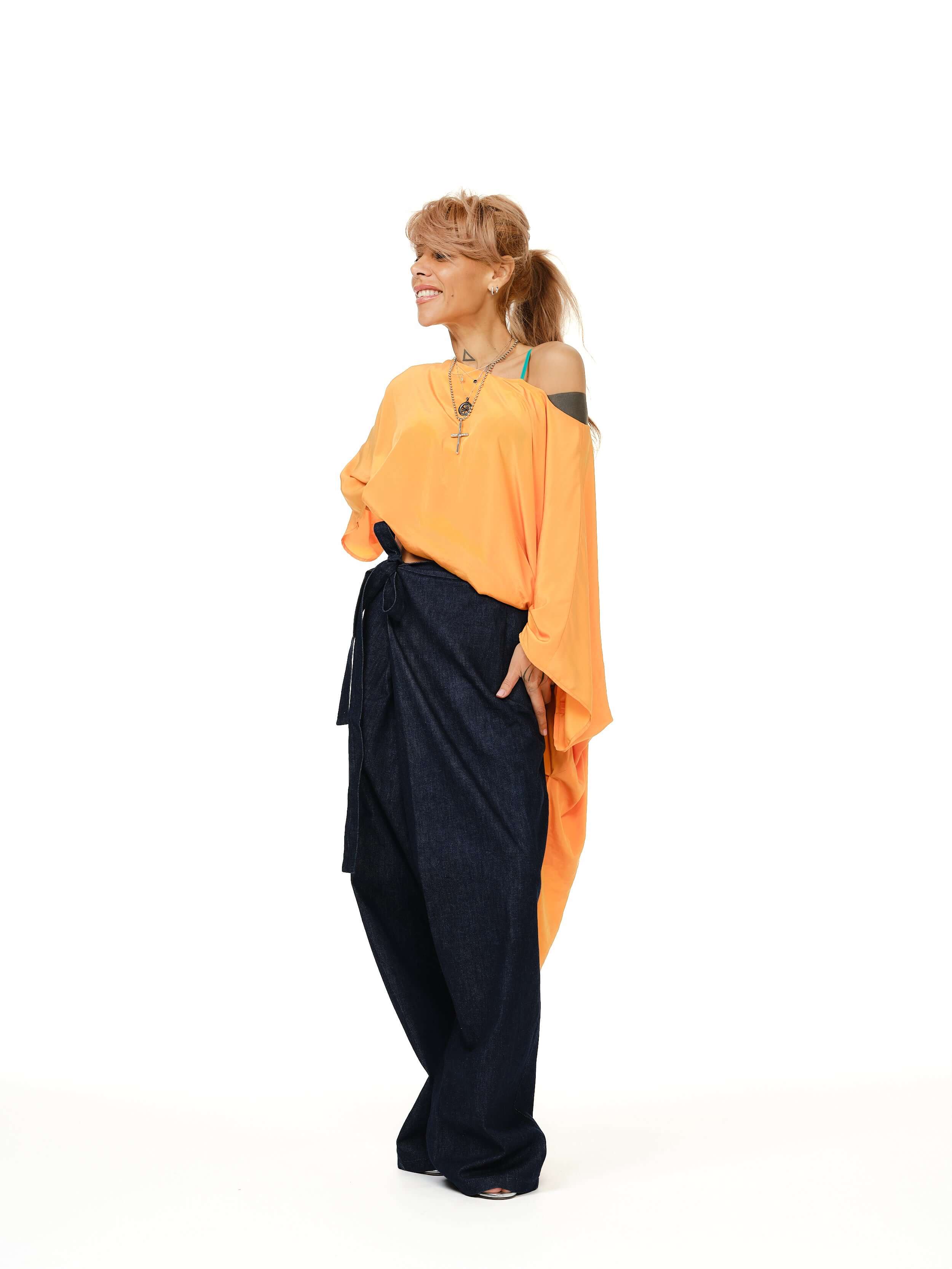 Orange Oversized Мaxi Tunic