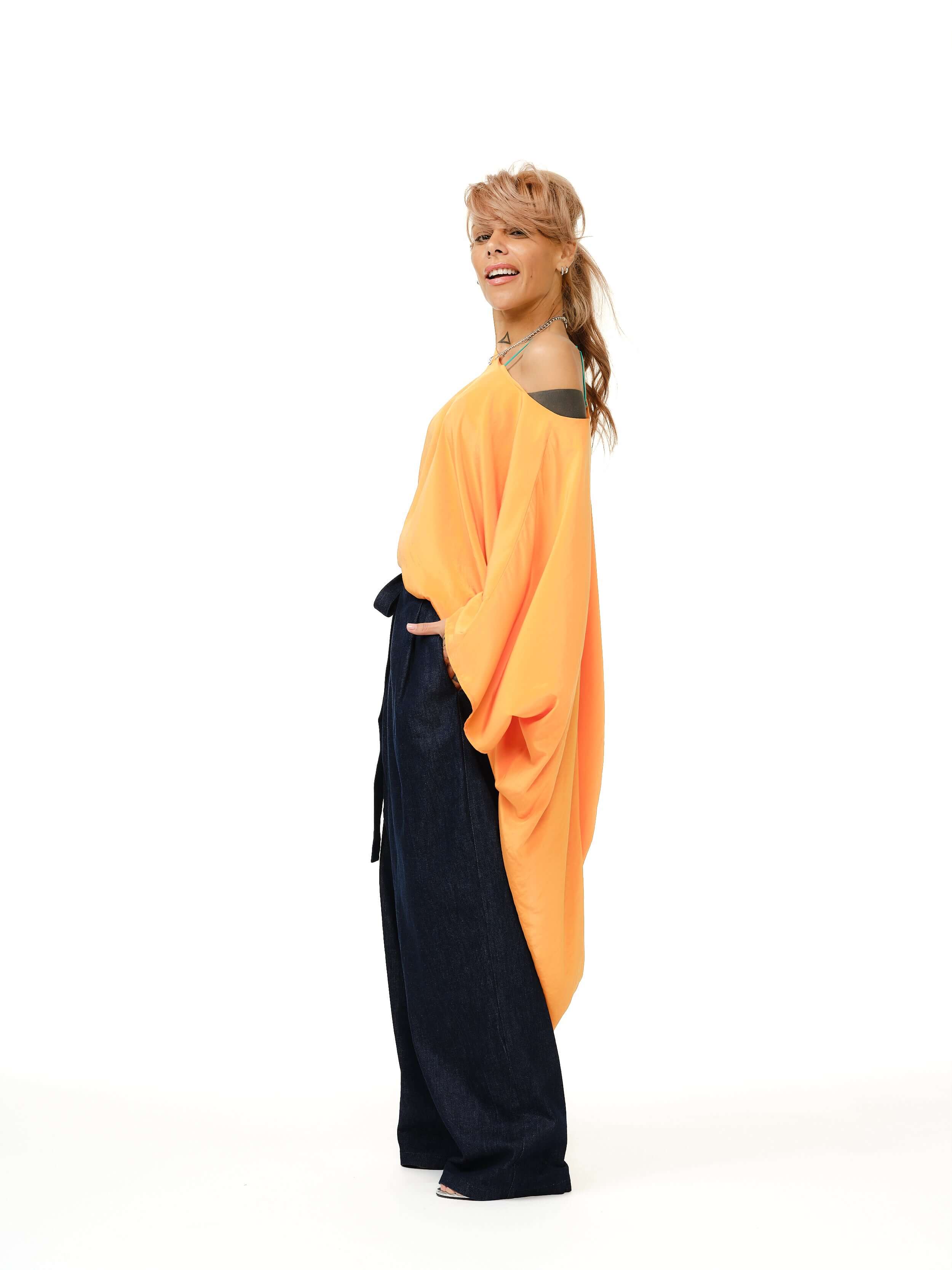 Orange Oversized Мaxi Tunic