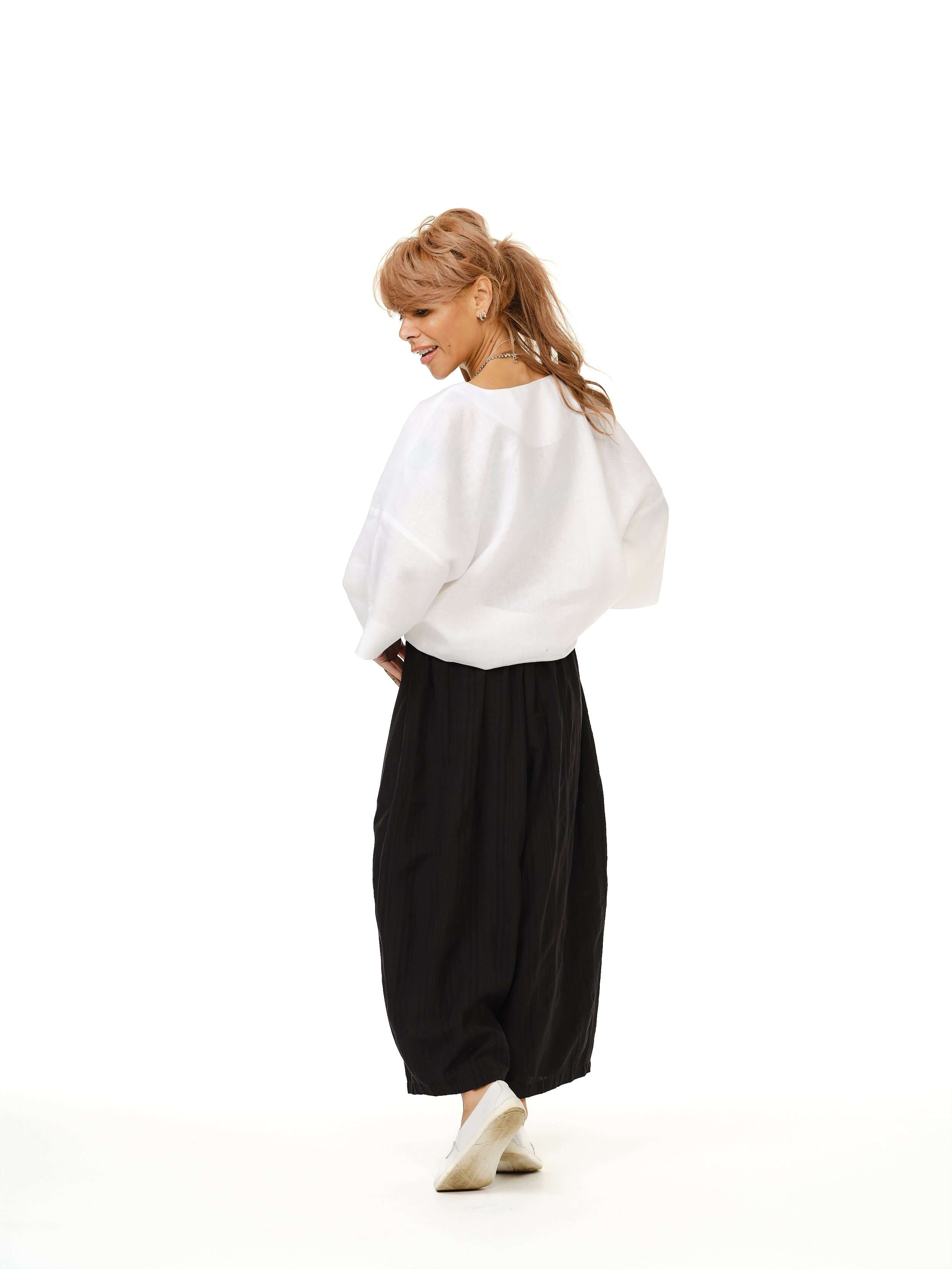 Boxy Linen-Cotton Top