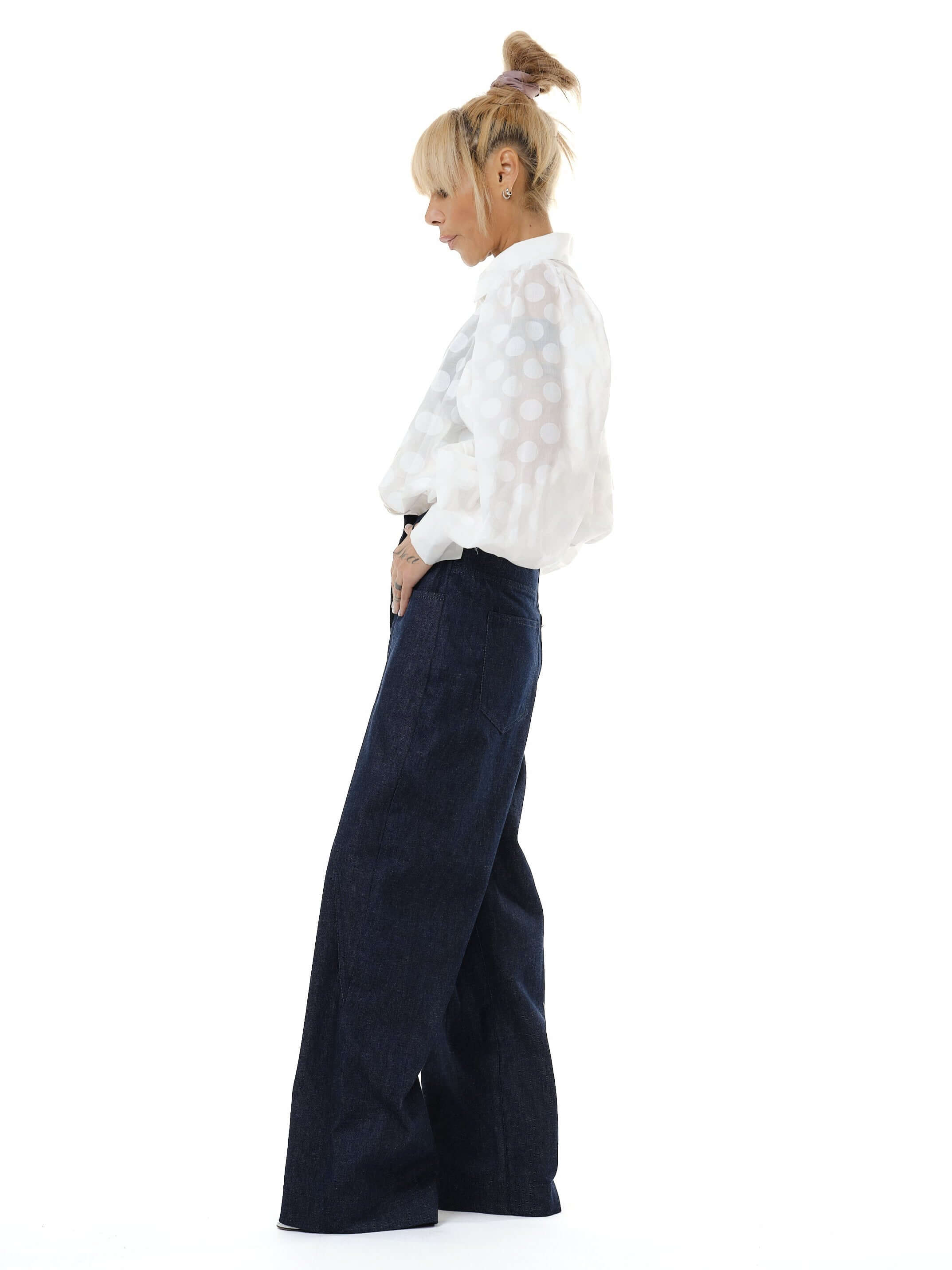 Denim Wide-Leg Jeans