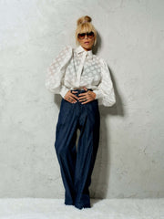 Denim Wide-Leg Jeans