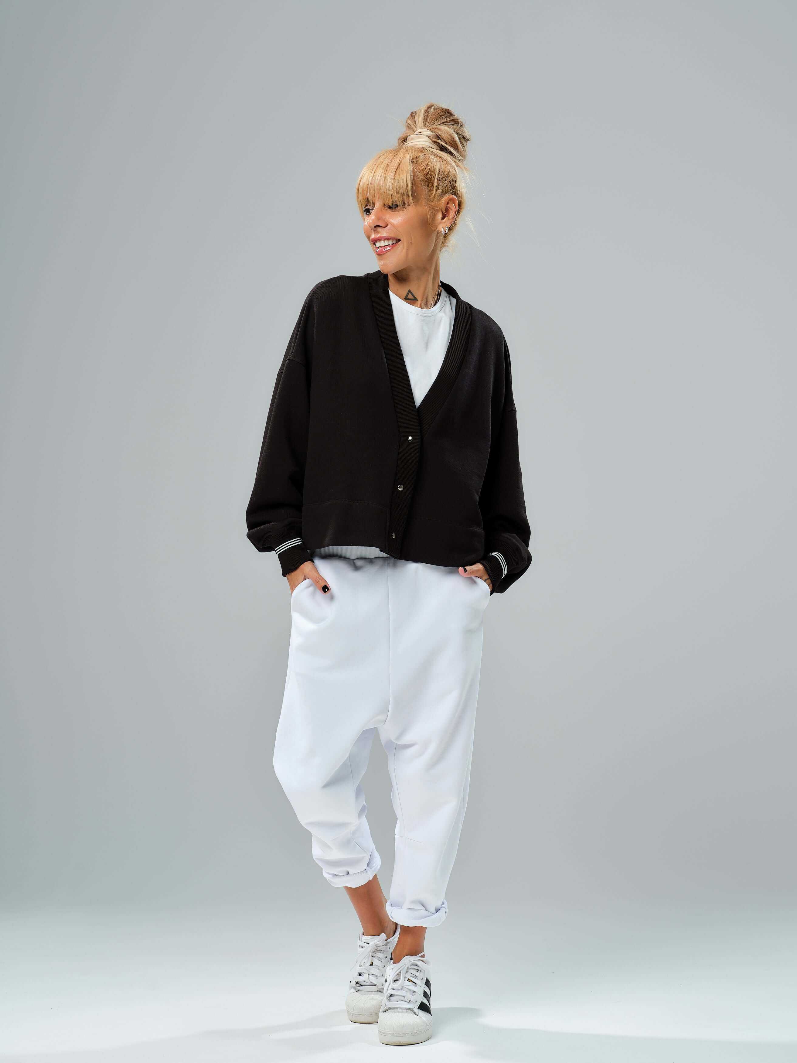 Black Snap-Button Jacket