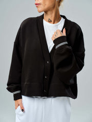 Black Snap-Button Jacket