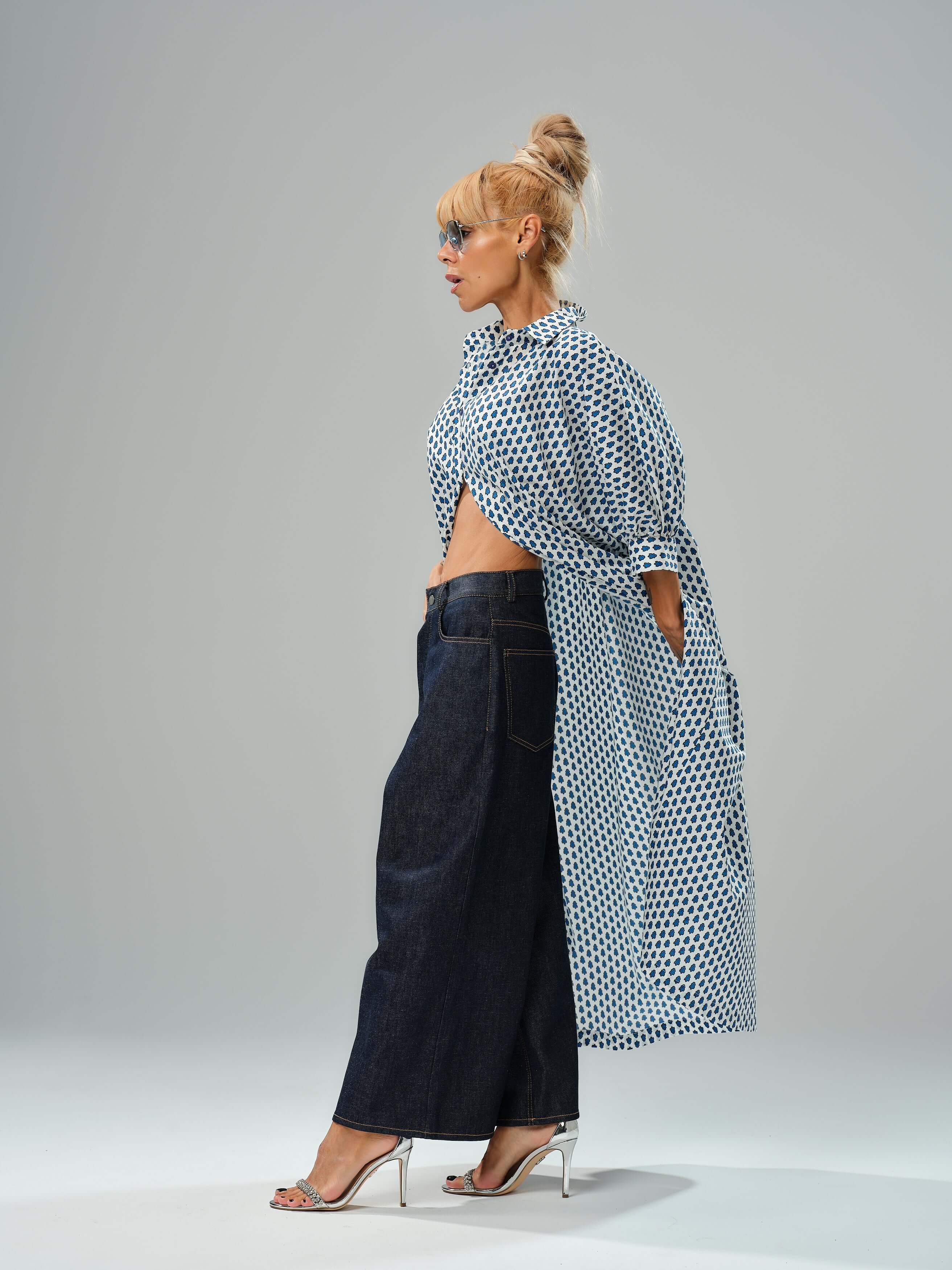 Wide-leg Denim Jeans