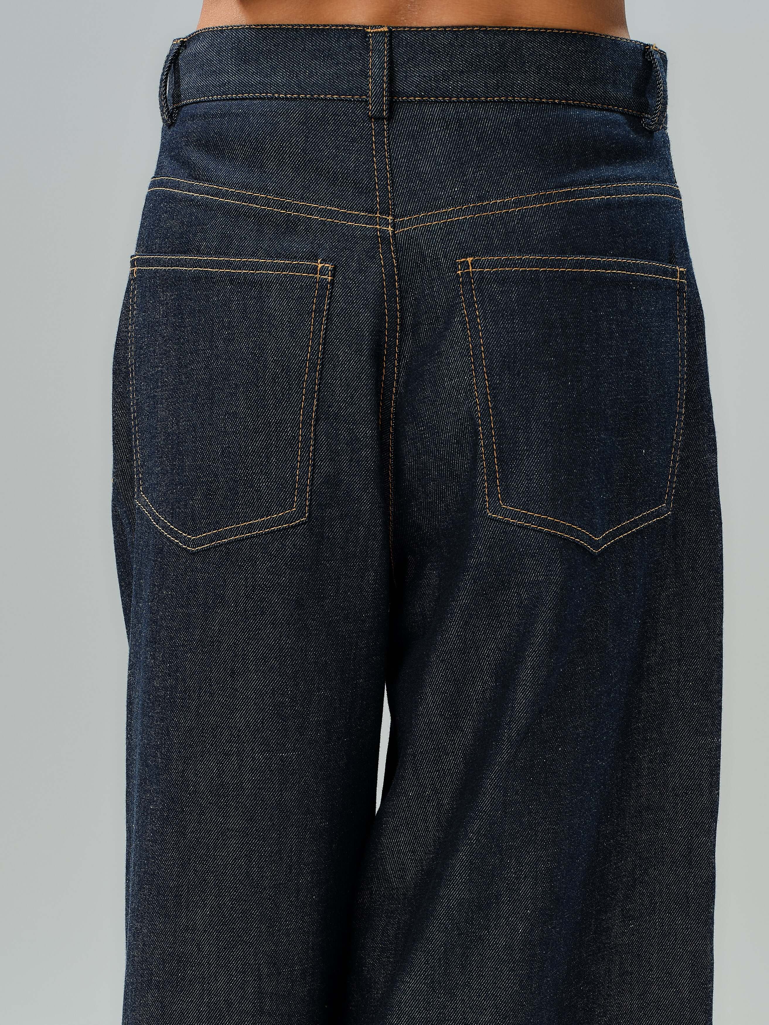 Wide-leg Denim Jeans