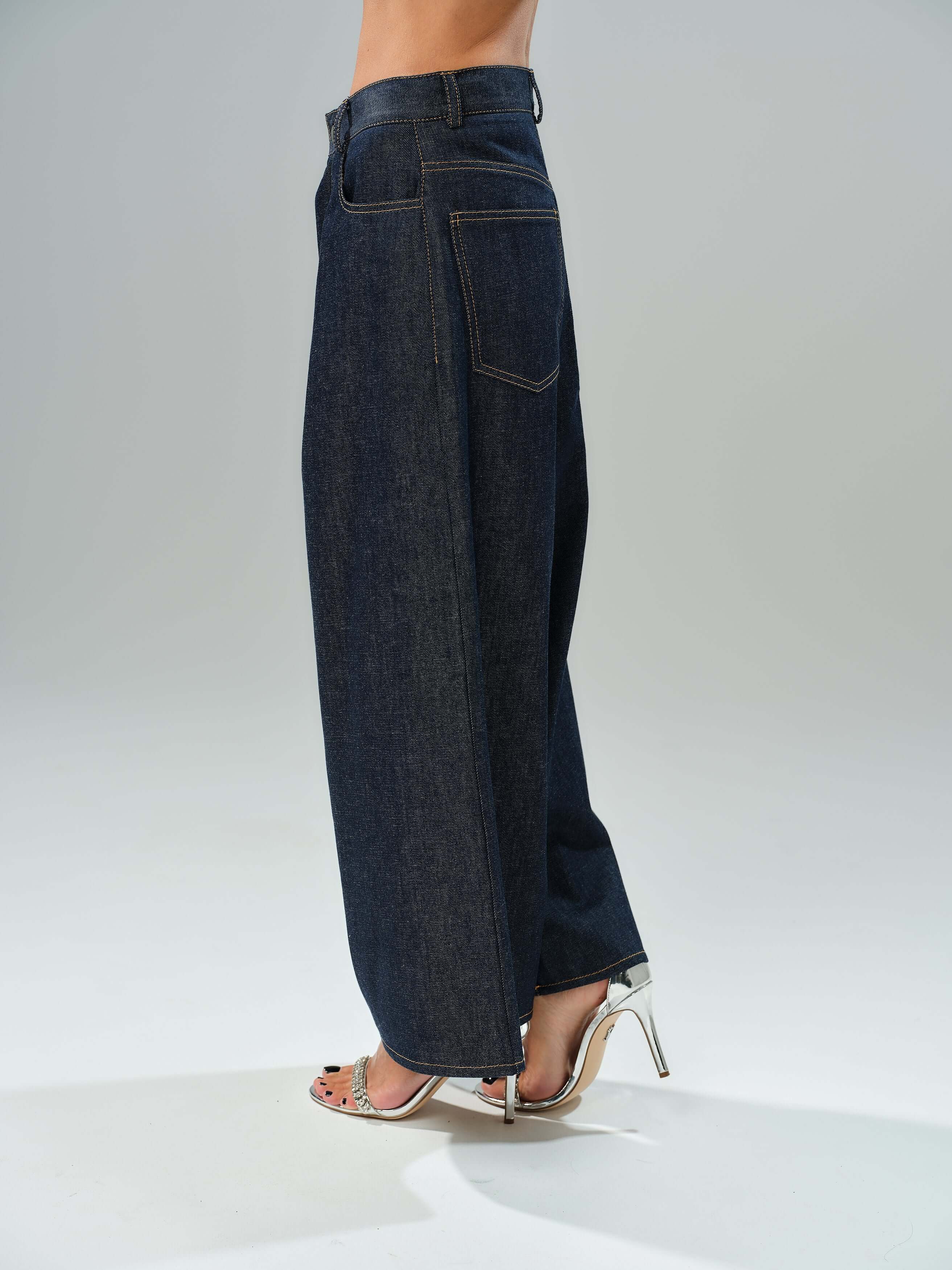 Wide-leg Denim Jeans