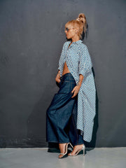 Wide-leg Denim Jeans