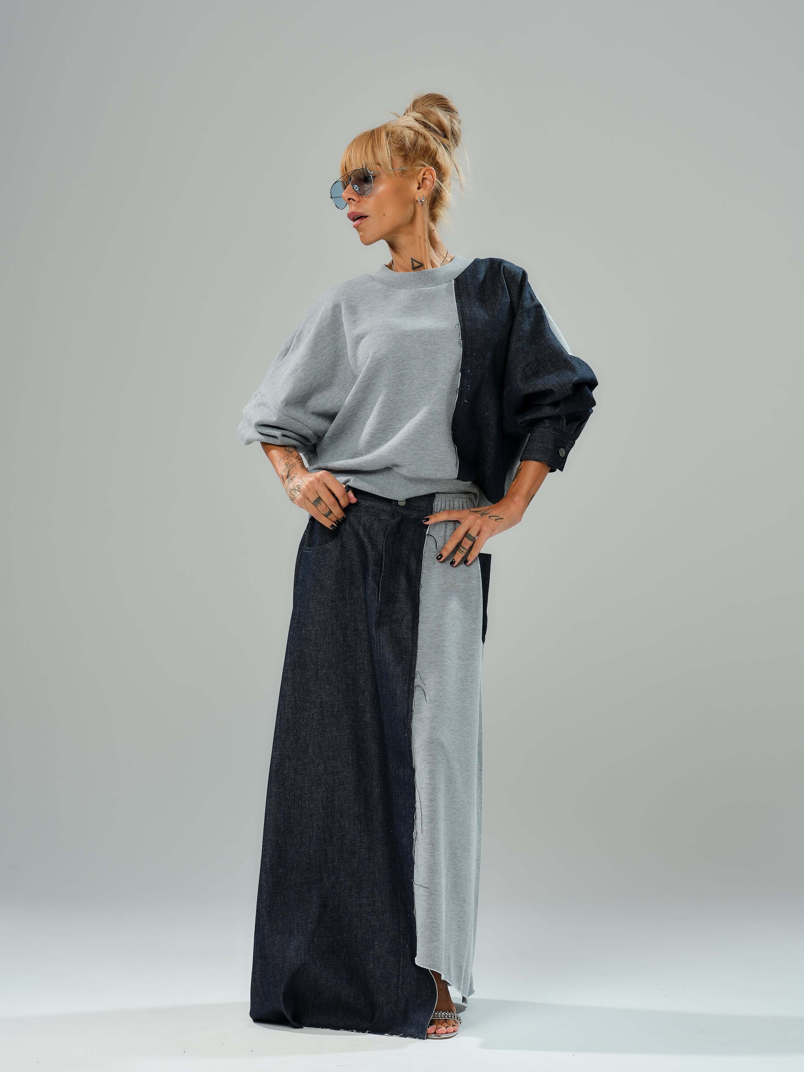 Grey and Denim Co-Ord Set