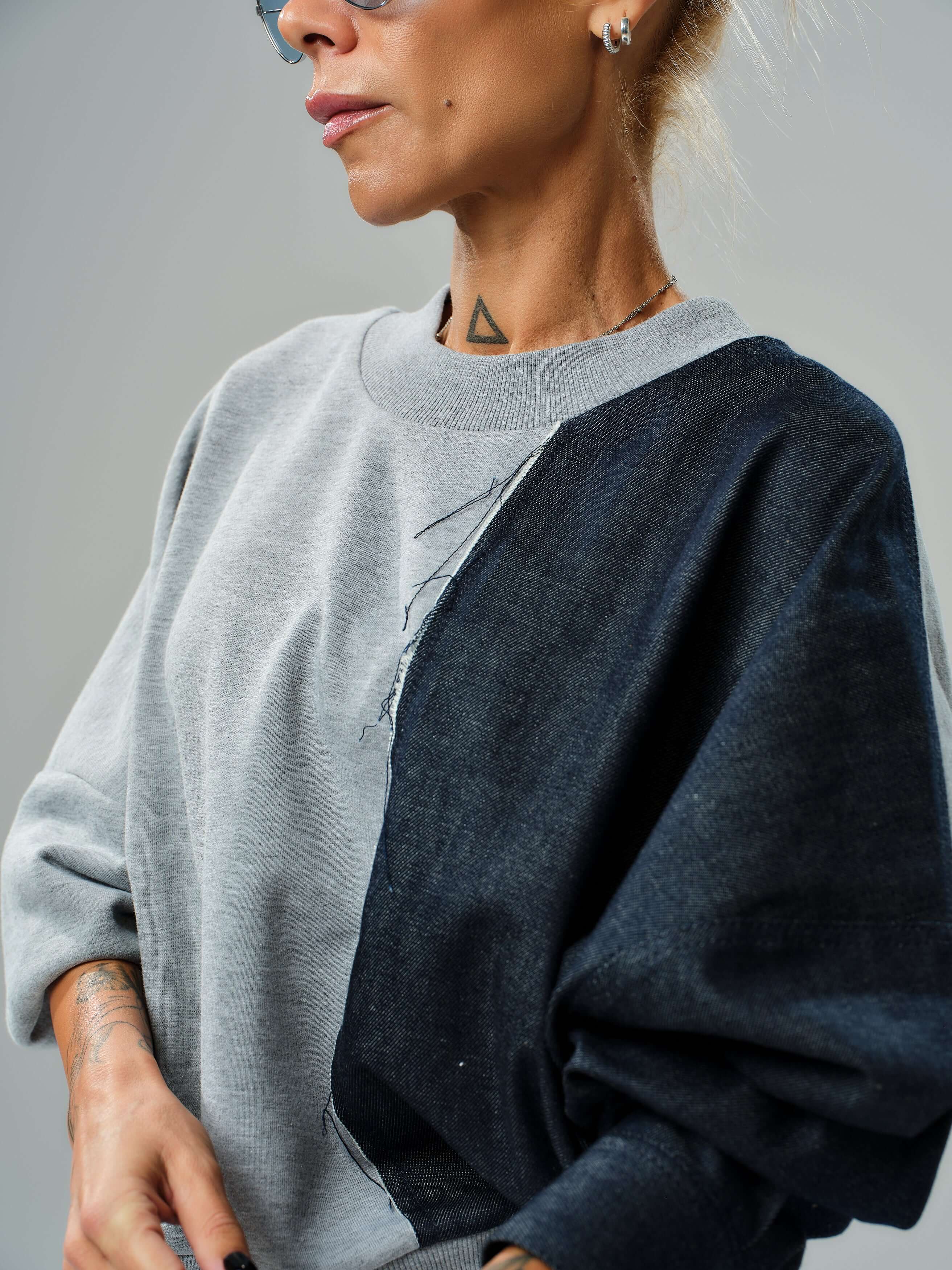 Grey and Denim Co-Ord Set