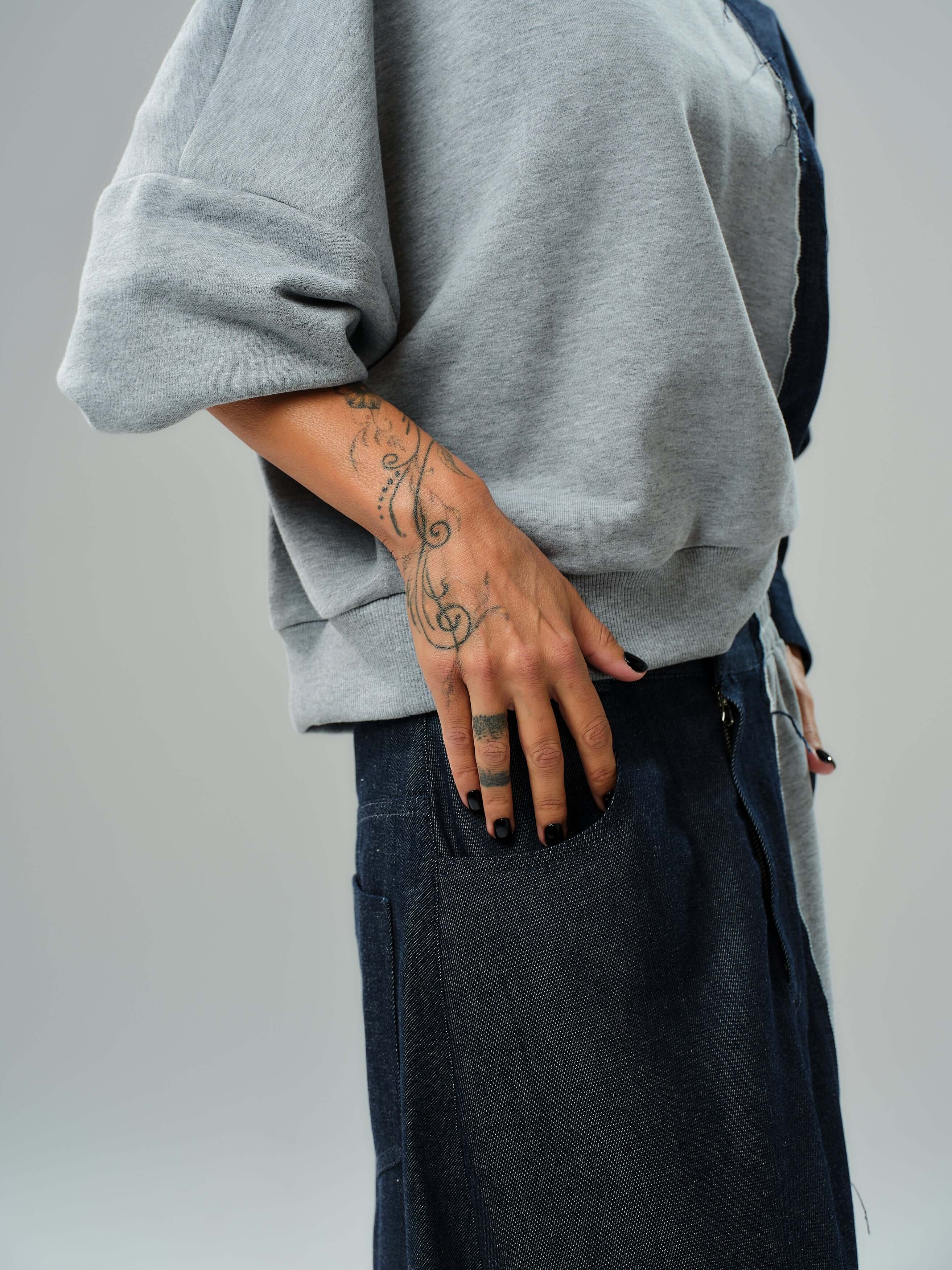 Grey and Denim Co-Ord Set