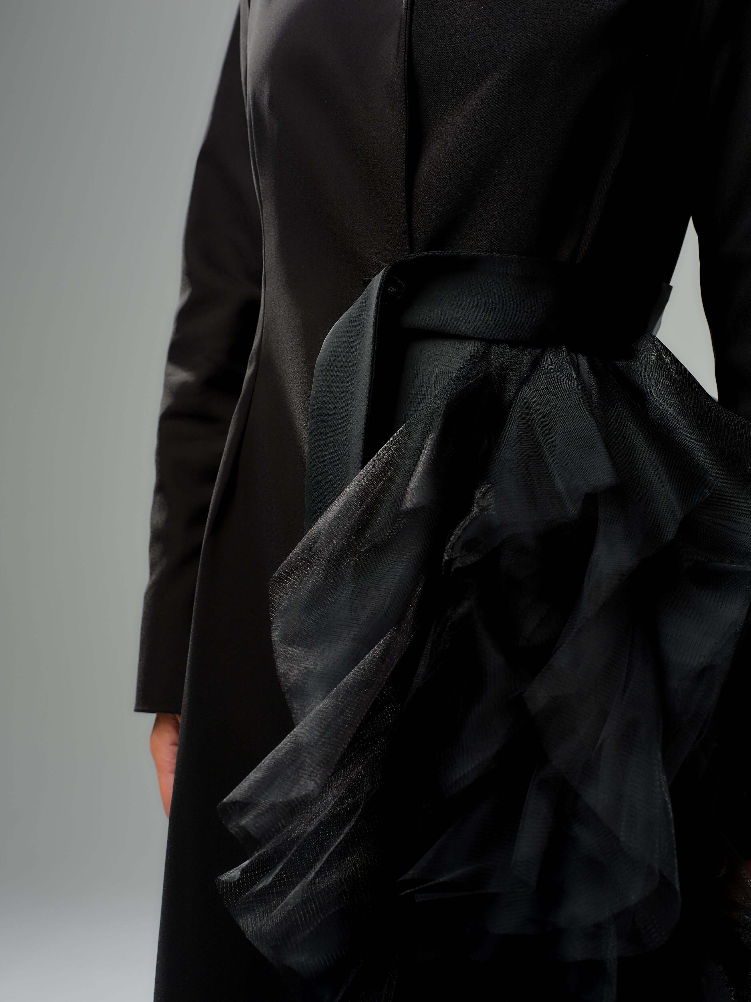 Black Tulle Detail Blazer