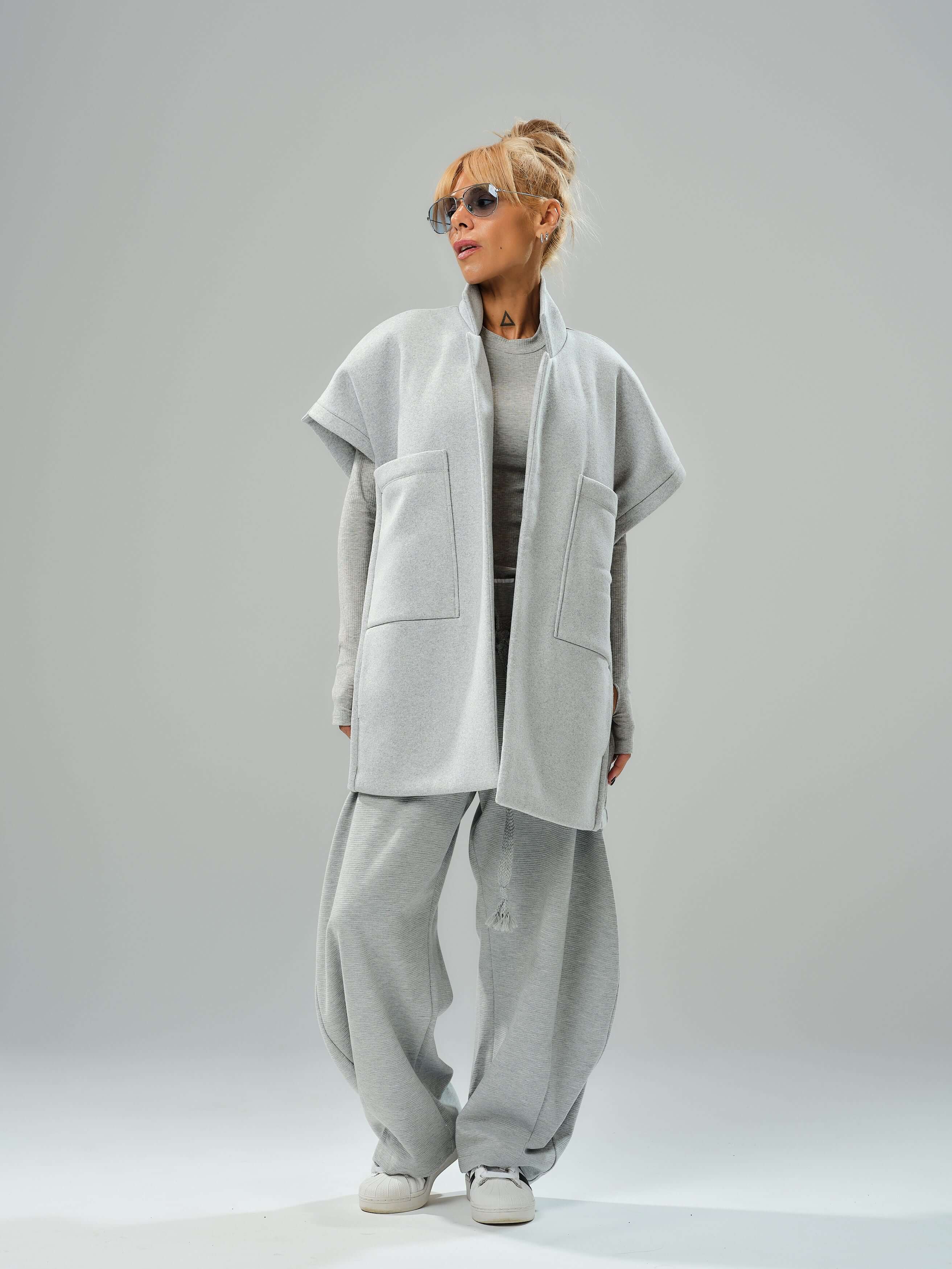 Oversized Grey Three-Piece Set