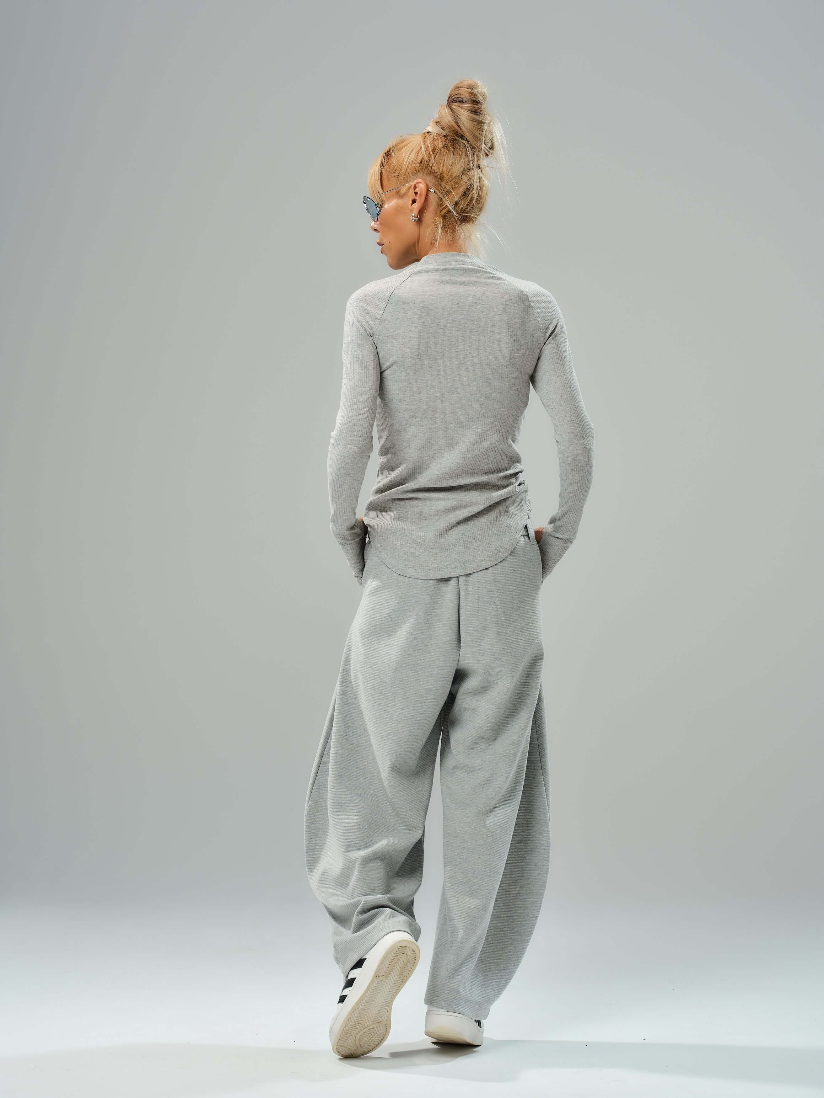 Oversized Grey Three-Piece Set