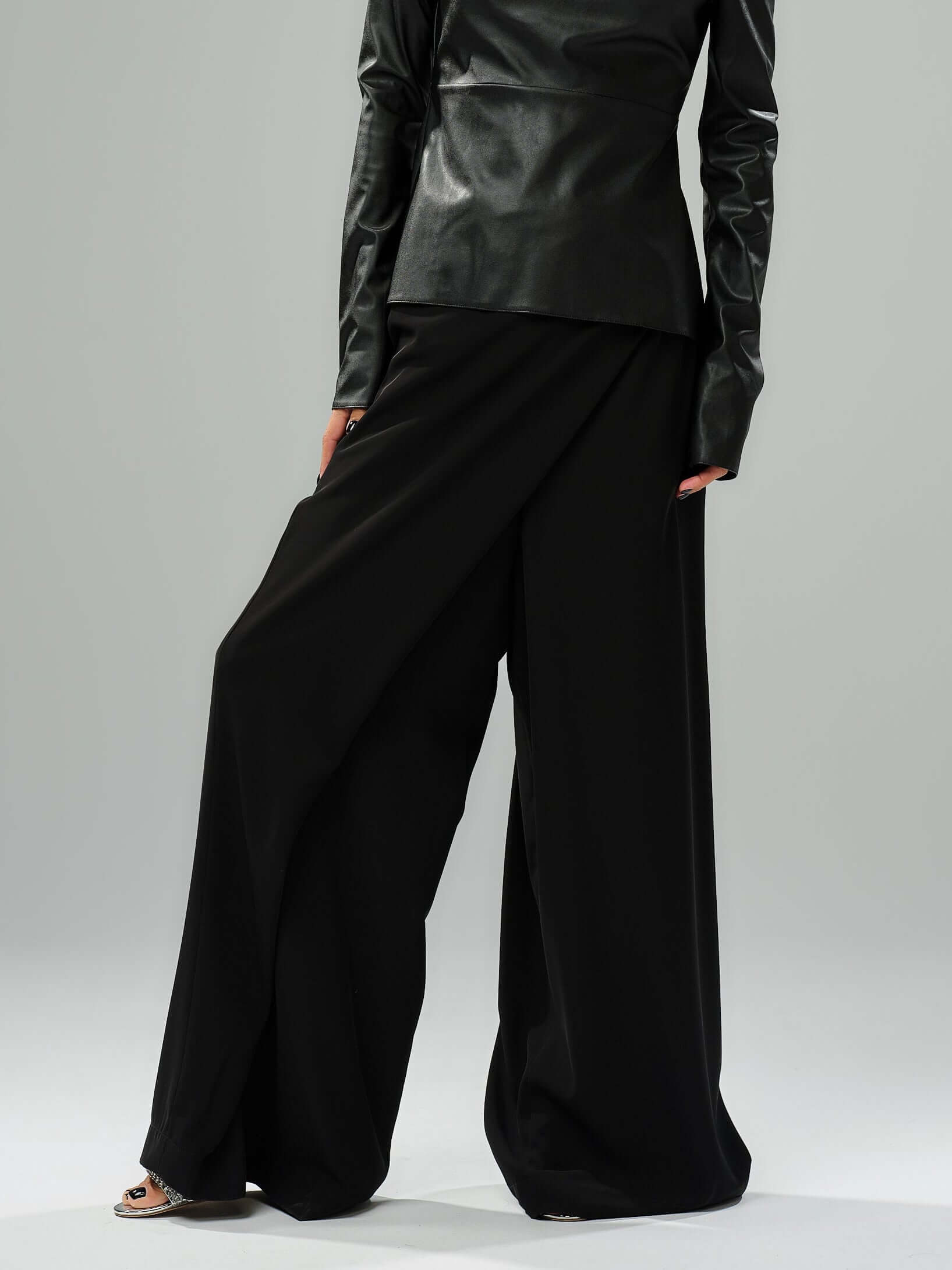 Black Wide-Leg Pants