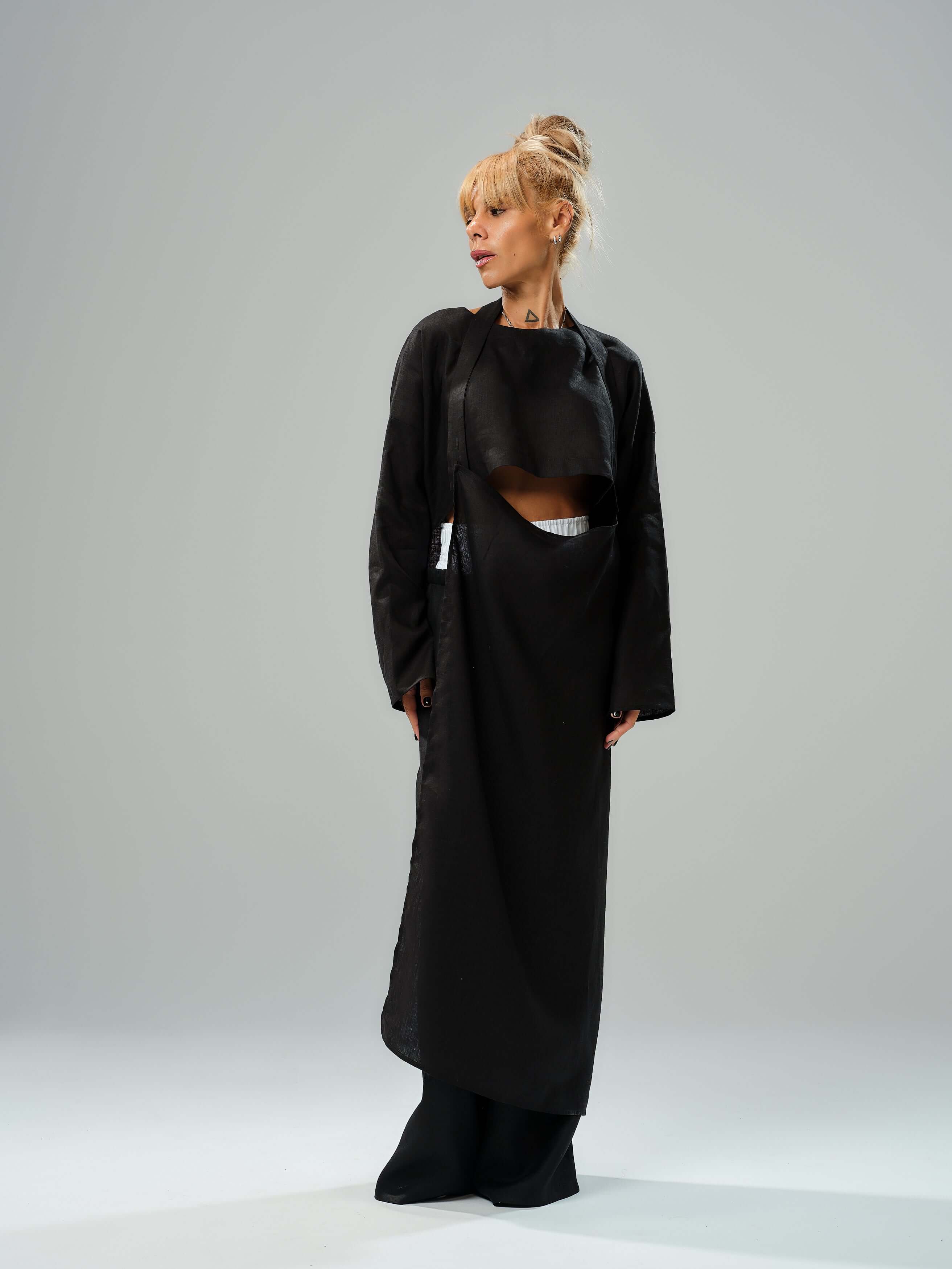 Black Co-Ord Set with Tunic and Pants