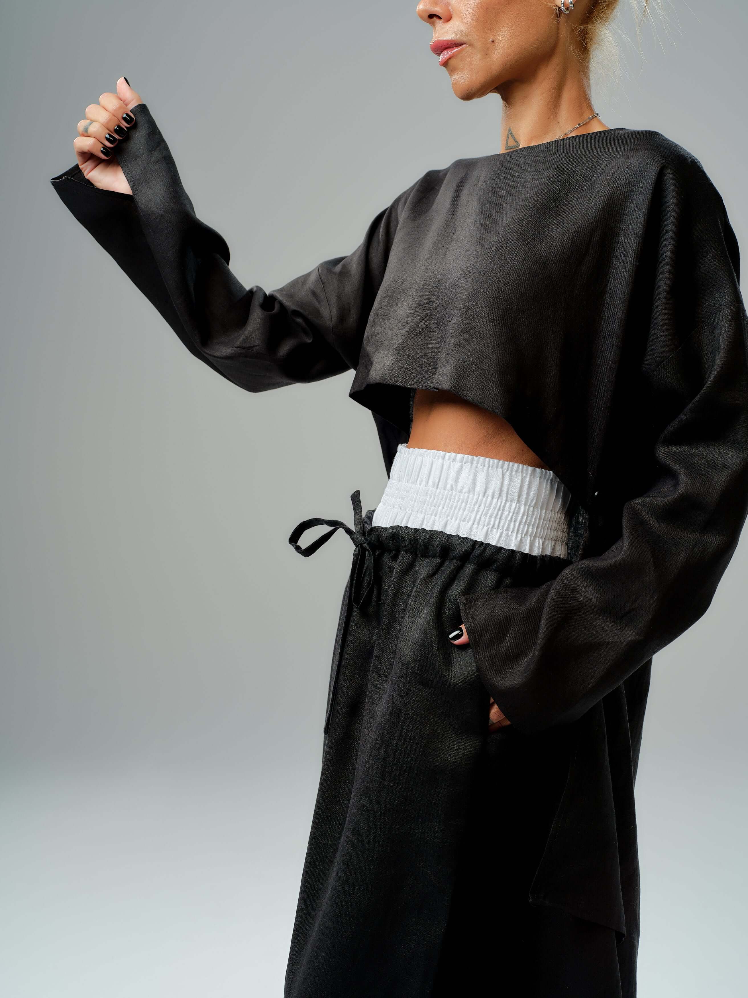Black Co-Ord Set with Tunic and Pants
